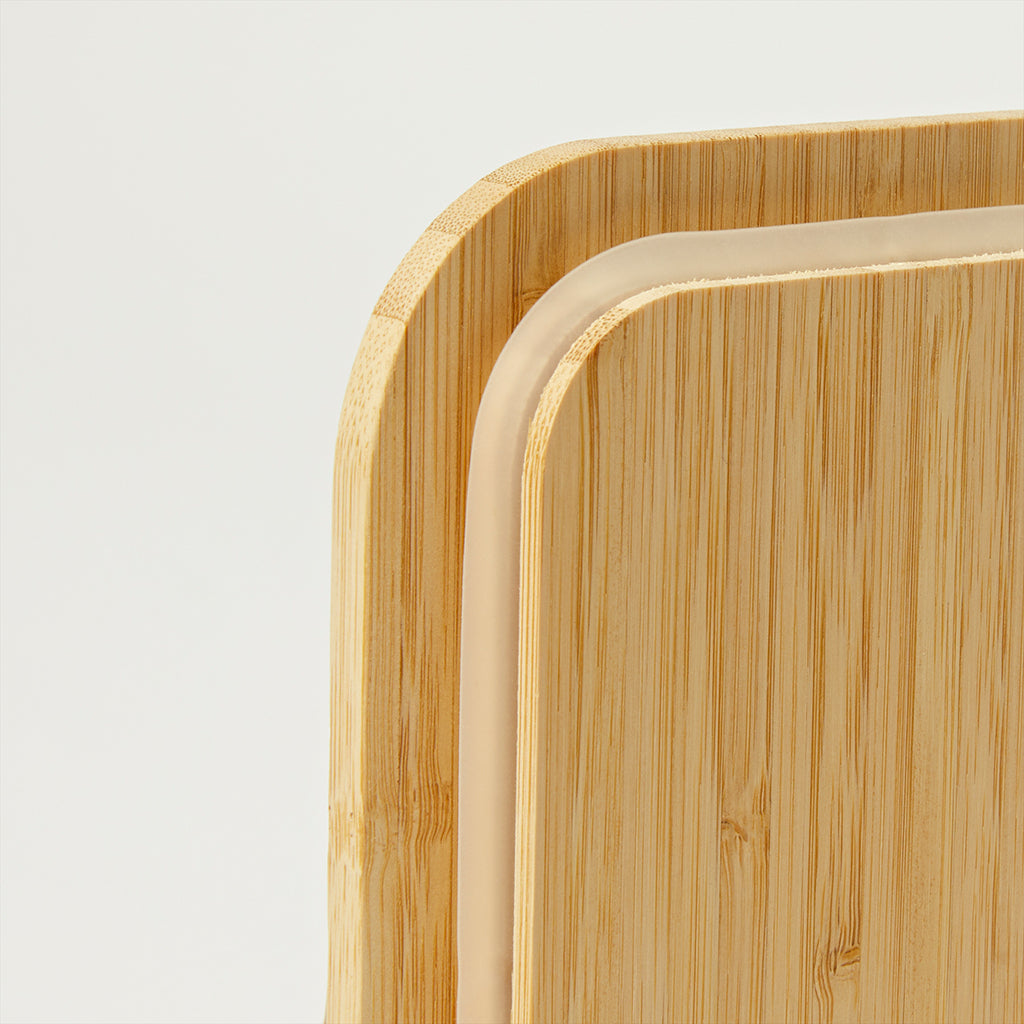 Glass and Bamboo Food Container