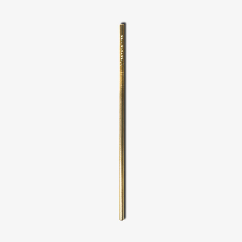 Package Free Stainless Steel Straw 8.5" Straight