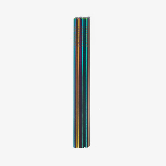 Package Free Stainless Steel Straight Straw 8.5" - 4 Pack